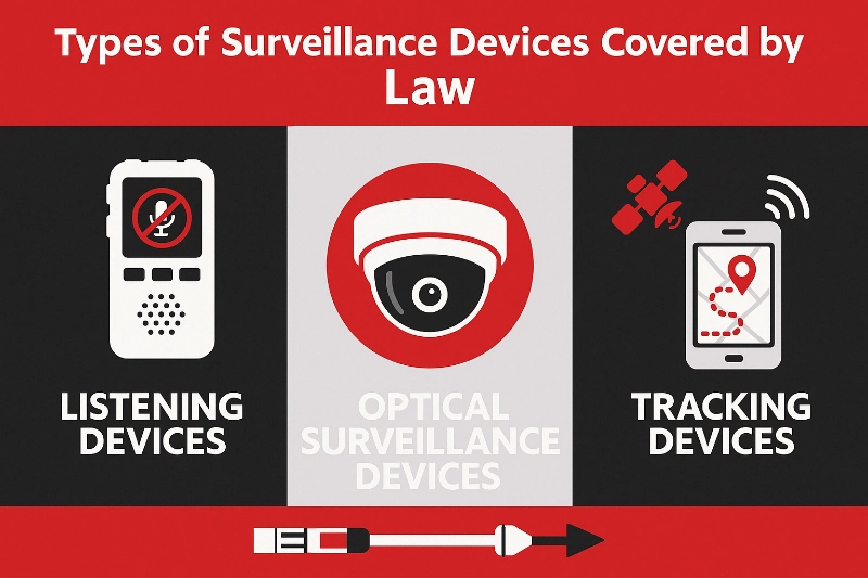 Types of surveillance devices covered by law